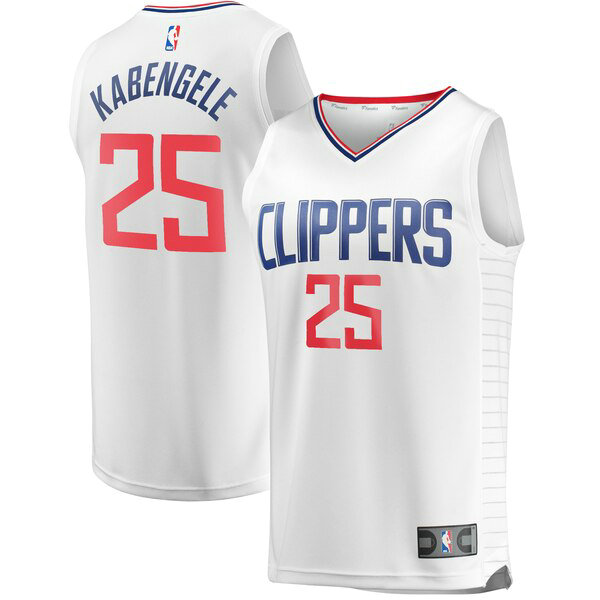 Maillot nba Los Angeles Clippers Association Edition Homme Mfiondu Kabengele 25 Blanc